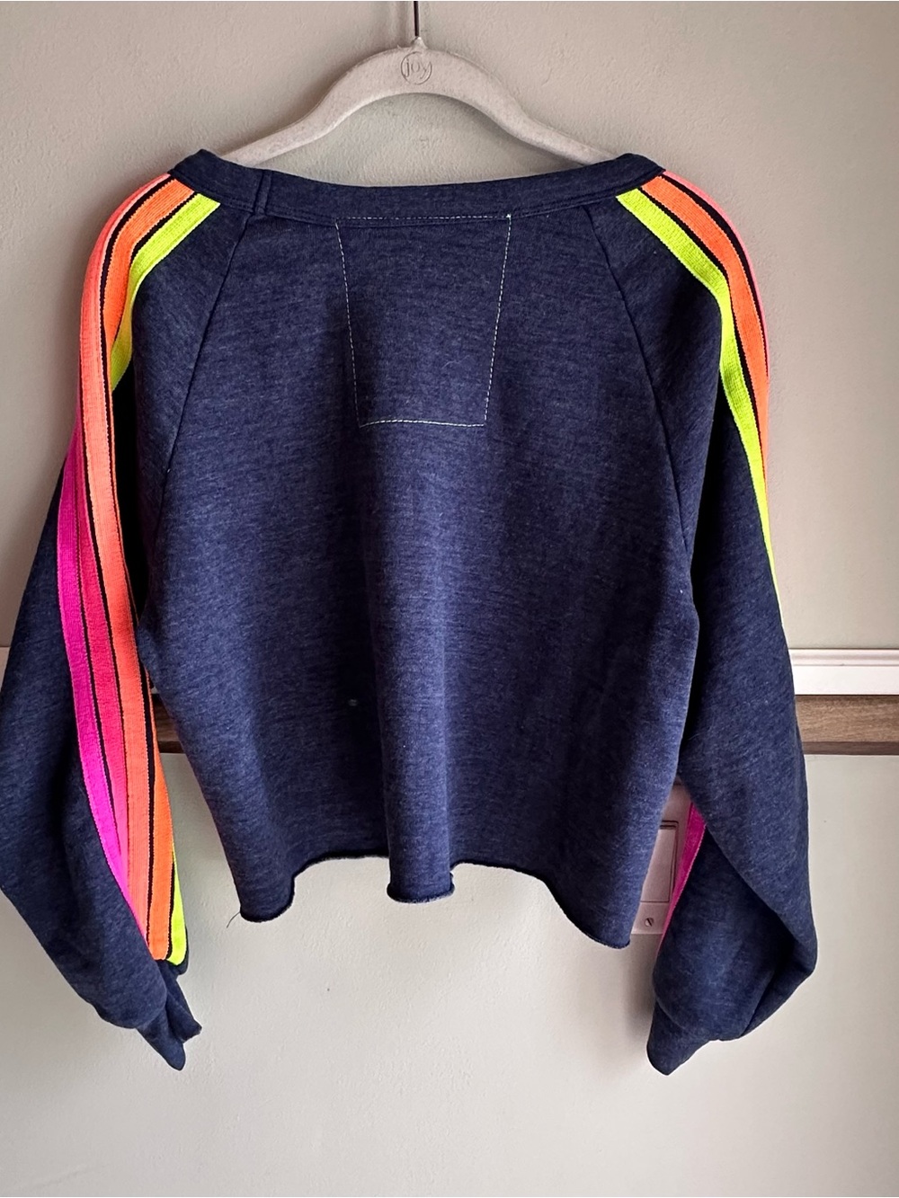 2ps Set Aviator Nation 5 Stripe Bolt Cropped Sweatshirt & Sweatpants READ - Picture 4 of 13